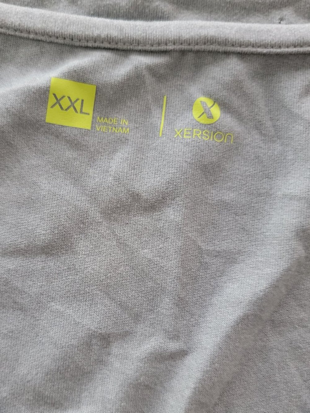 Xersion V Neck Short Sleeve Pale Gray T Shirt - Picture 4 of 8